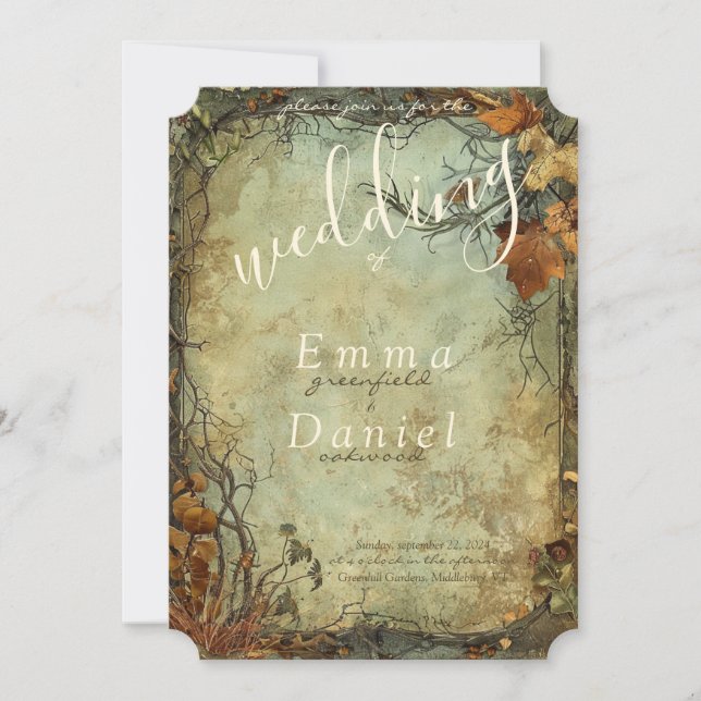 Hobbiton Haven Faire-part de mariage (Devant)