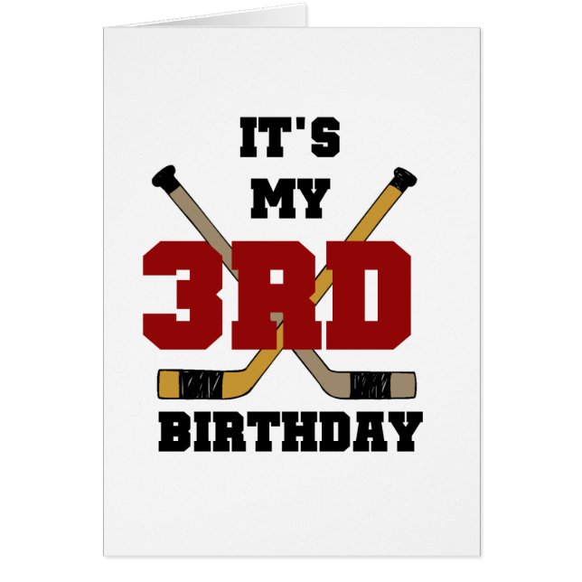 Hockey 3ème anniversaire Tshirts et cadeaux (Devant)