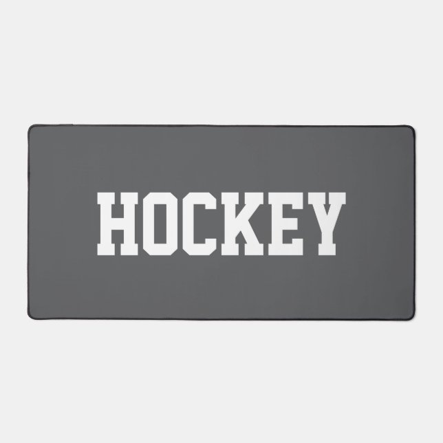 HOCKEY athlétique Texte Blanc Sur Gris Moderne Gra (Recto)