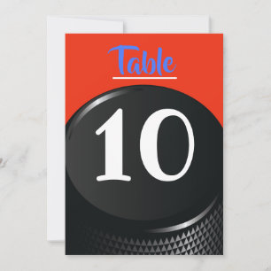 HOCKEY Bar Bar Bar Mitzvah Numéro de table Carte d