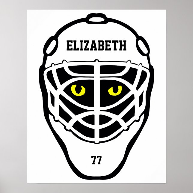 Hockey Cat Eyes Helmet Poster (Devant)