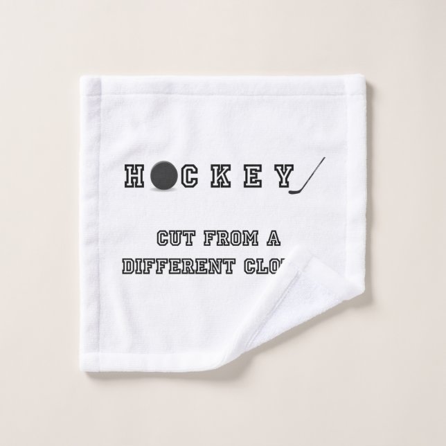 Hockey, coupé d'un autre tissu (Gant de toilette)