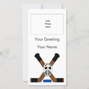 Hockey Design Carte photo personnalisé