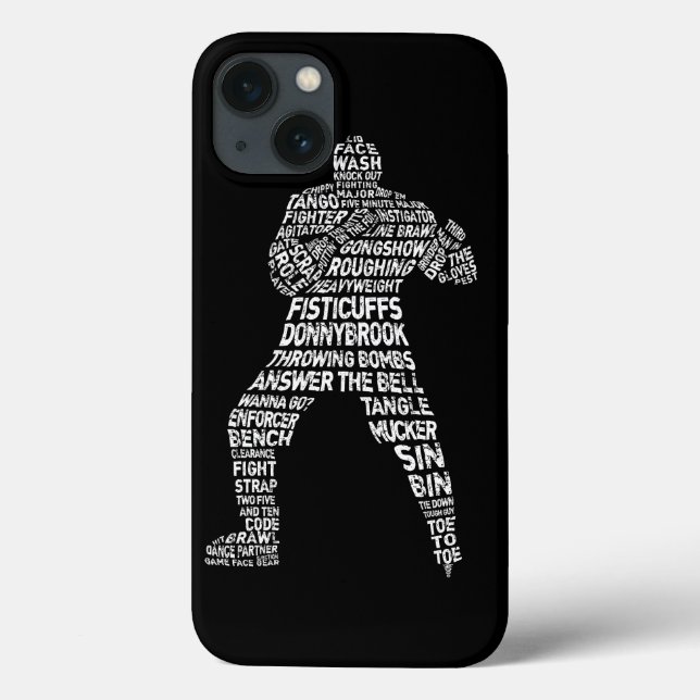 Hockey Enforcer Aller Word Art iPhone 5 Coque (Verso)