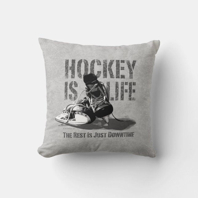Hockey Est La Vie Coussin de Jet (Recto)