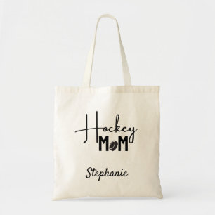 Hockey Maman sac fourre-tout calligraphie noir