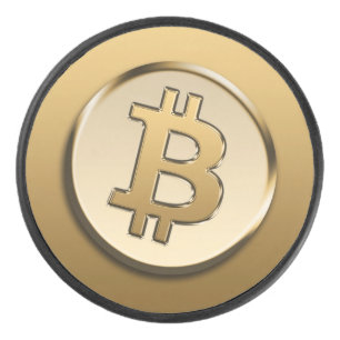 Hockey Palet de Bitcoin doré