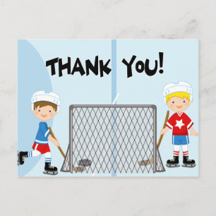 Hockey Party Sports Anniversaire Merci Carte posta