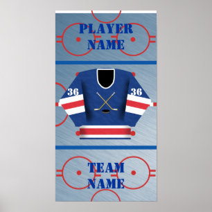 Hockey Player Jersey Poster