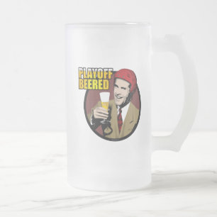 Hockey Playoff Bested Glass Beer Mug