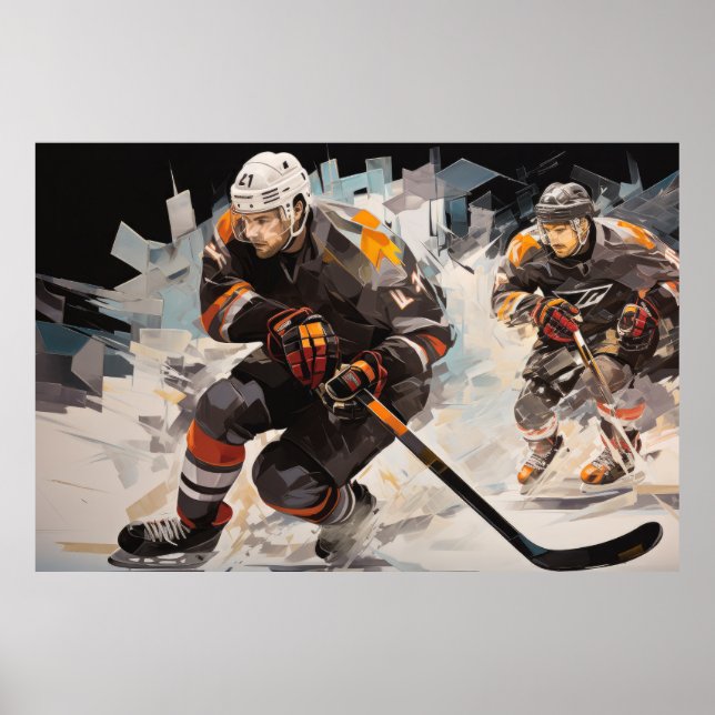 Hockey sur glace Action Sport Peinture Art Déco Ab (Devant)