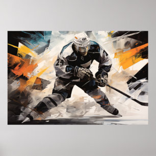 Hockey sur glace Action Sport Peinture Art Déco Ab