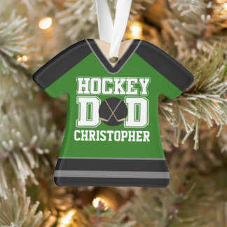 Hockey sur glace noir / vert papa Jersey