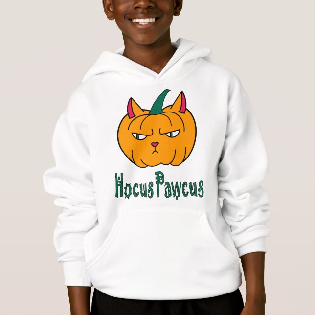 Hocus pawcus Halloween citrouille ginger cat magie (Devant)