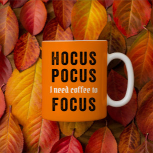 Hocus Pocus Focus Cute Funny Halloween Café Mug