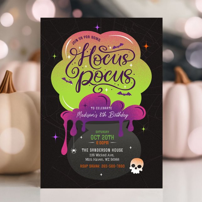 Hocus Pocus Halloween Anniversaire Fête Invitation (Créateur téléchargé)