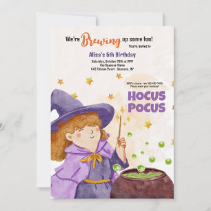 Hocus Pocus Halloween Anniversaire Invitation