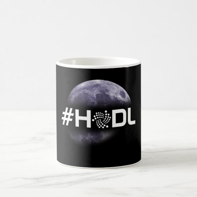 #HODL iota dans la tasse de noir de lune (Centre)