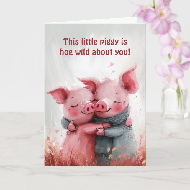 Hog Wild À propos de vous Carte Saint Valentin (Orchidée)