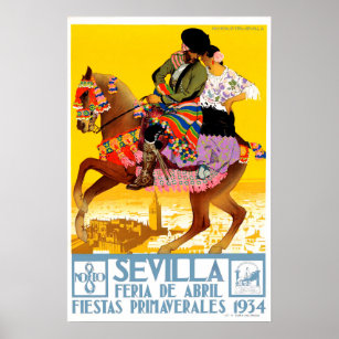 HOHENLEITER. Sevilla, Feria de Abril, Poster