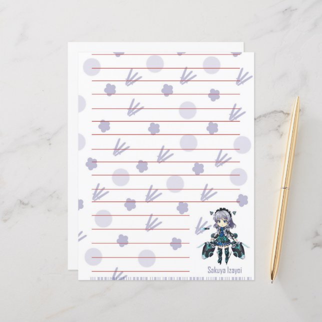 Hoja Sakuya Izayoi TOUHOU LOSTWORD (Devant/Arrière en situation)