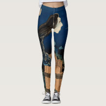 HOKUSAI GHOST WOODBLOCK IMPRIMER Leggings