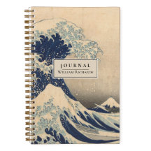 Hokusai personnalisé Great Wave Dotted Journal