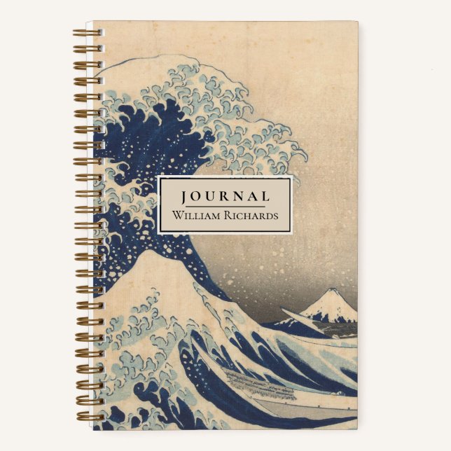 Hokusai personnalisé Great Wave Dotted Journal (Recto)