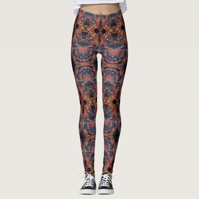 Hokusai Phoenix Leggings – Japanese Art Inspired (Devant)