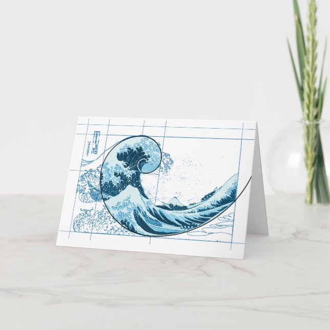 Hokusai rencontre Fibonacci, Carte Bleue (Devant)