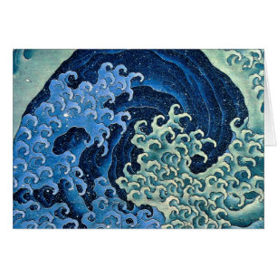 Hokusai Vague féminine Océan Vintage