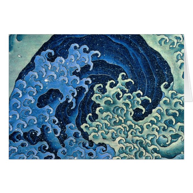 Hokusai Vague féminine Océan Vintage (Devant horizontal)