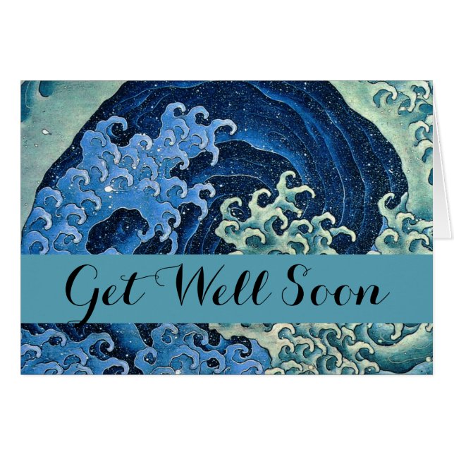 Hokusai Vague Féminine Vintage Océan  (Devant horizontal)