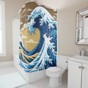 Hokusai Wave Douche rideau