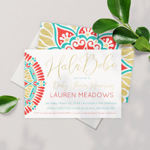Hola Baby Fiesta Baby shower Invitation