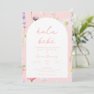 Hola Bebe Flor Invitación Espagnol Invitation