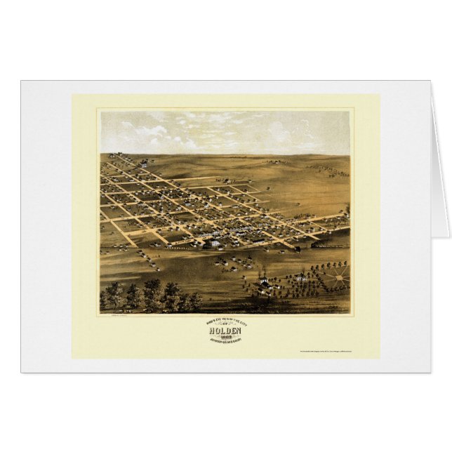 Holden, carte panoramique de MOIS - 1869 (Devant horizontal)