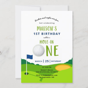 Hole In One Golf Anniversaire Par-tee Invitation