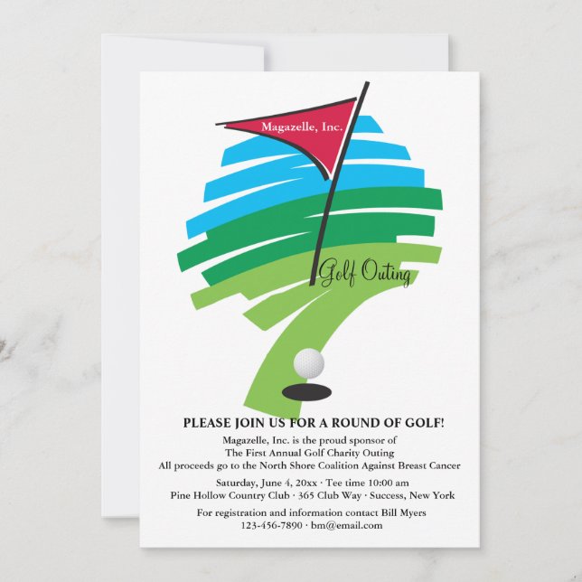 Hole In One Golf Invitation (Devant)