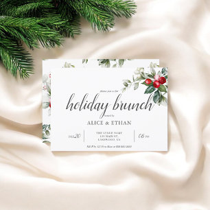 Holiday Brunch Berry Invitation Feuille