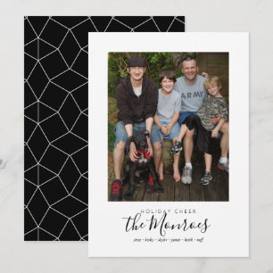Holiday Cheer Bold Name Carte photo de vacances