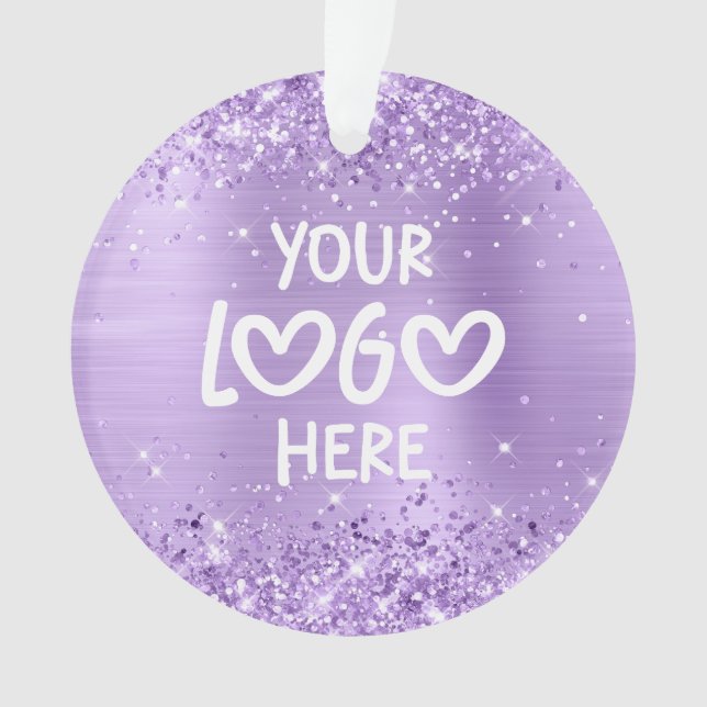 Holiday Glittery Lavender Faux Foil Business Logo (devant)