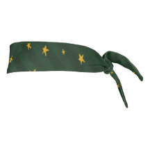 Holiday Green Yellow Star Stripe Christmas