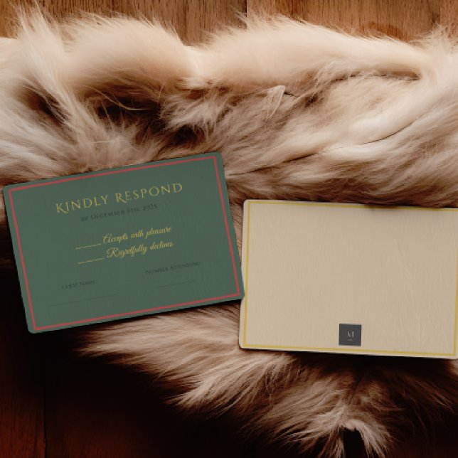 Holiday Luxe Elegant RSVP Card for Business (Créateur téléchargé)