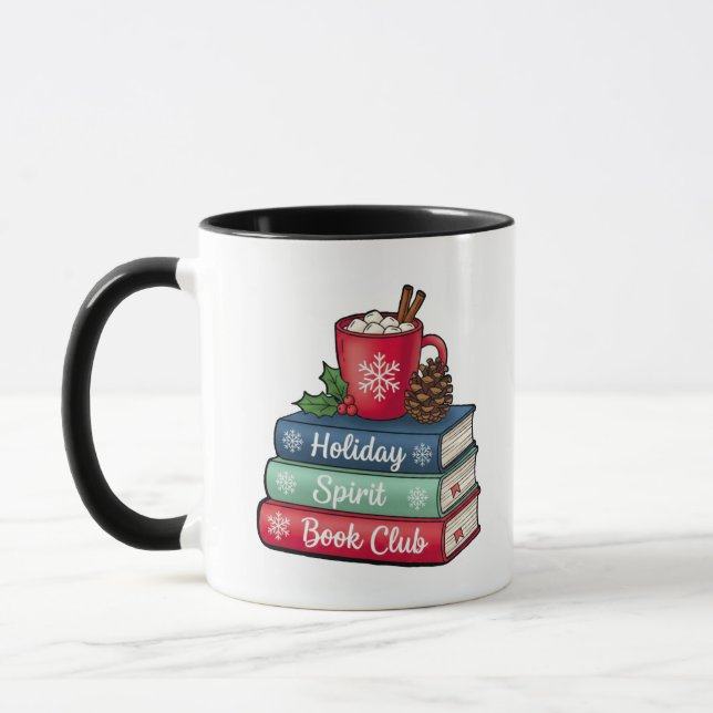 Holiday Spirit Book Club Mug | BLACK (Gauche)