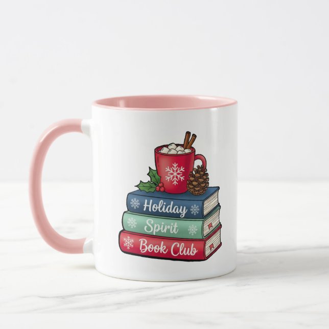 Holiday Spirit Book Club Mug | Pink (Gauche)