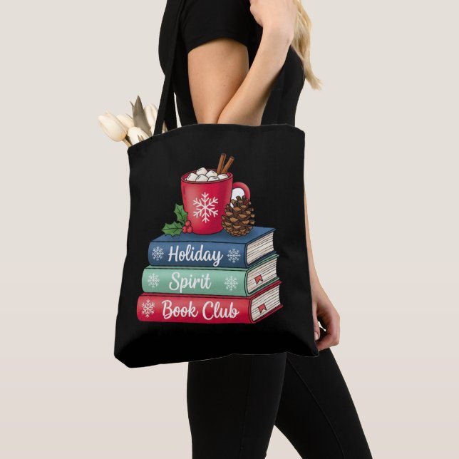 Holiday Spirit Book Club Tote Bag  (De près)