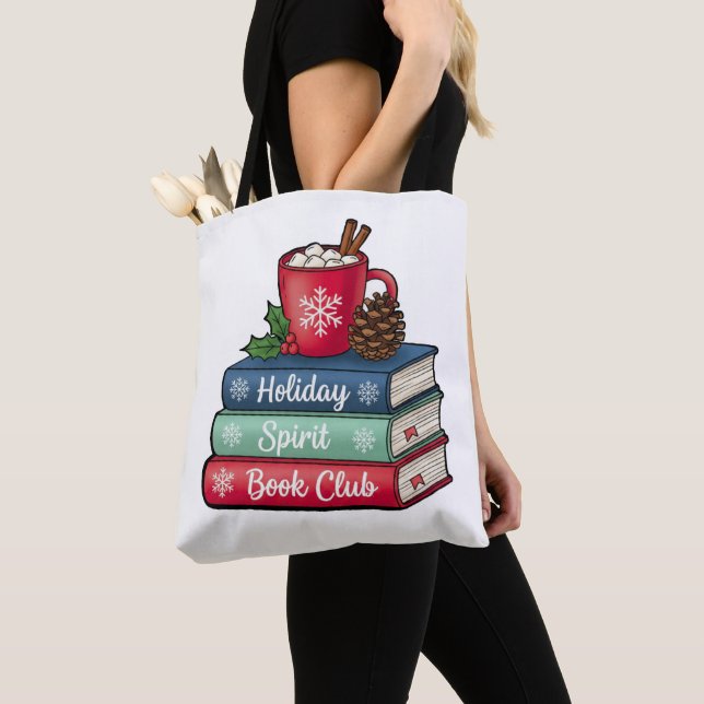 Holiday Spirit Book Club Tote Bag  (De près)