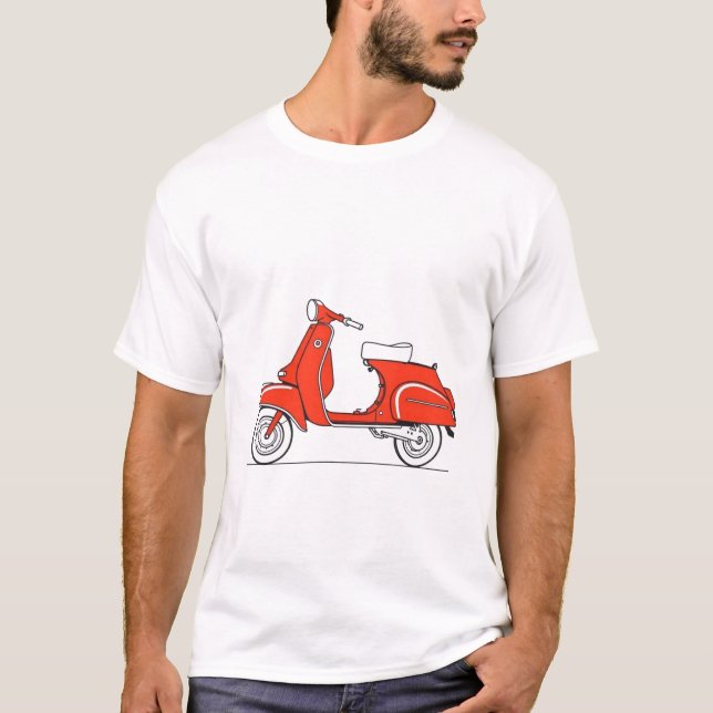 Holiday : T-shirt rouge vespa (Devant)
