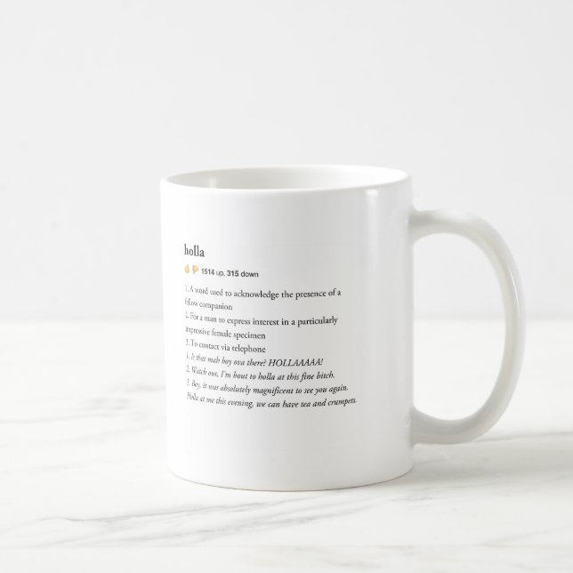 holla - tasse urbaine de dictionnaire (Droite)